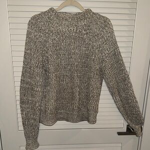 Madewell Black and Green Knit Sweater
